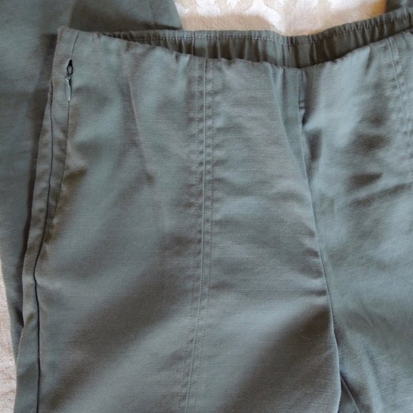 J. Jill Coriander Green Essential Cotton Stretch Ankle Pants 10P - Picture 3 of 8